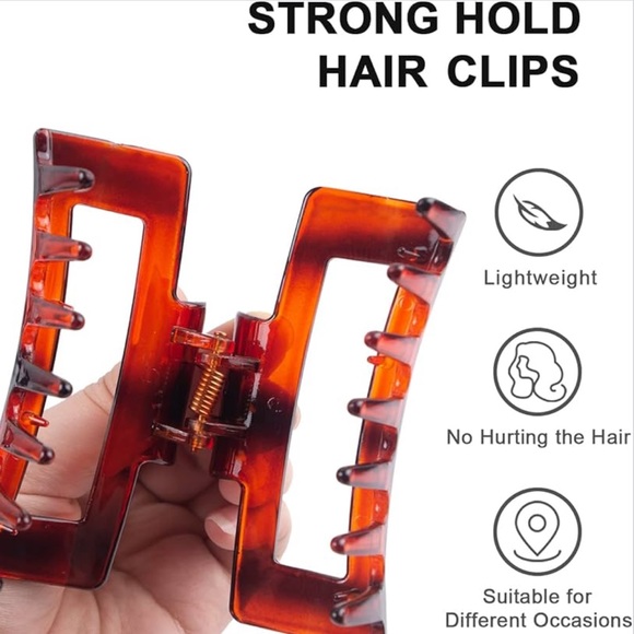 NWT Maorulu 4 Pack of Hair Claw Clips - Picture 3 of 7